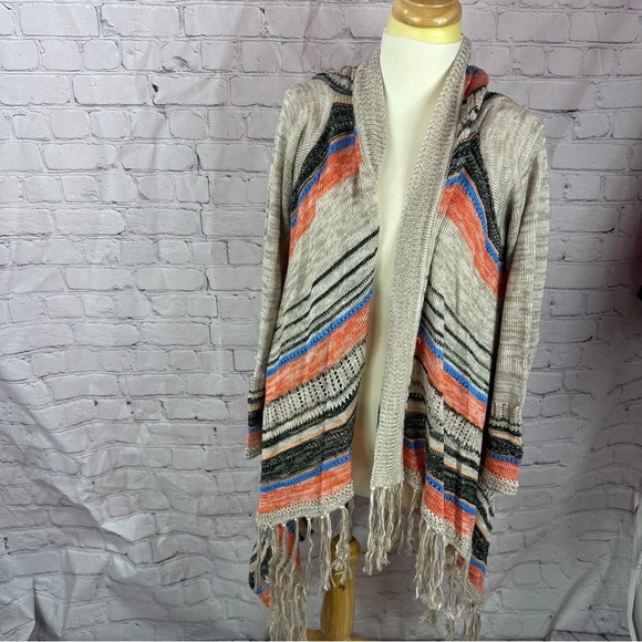 boutique UMGEE open front wrap cardigan southwest western style size large - Picture 1 of 9